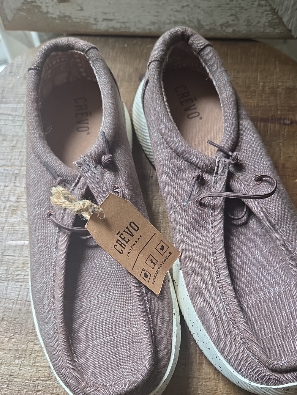 Crevo Men's Slip-On Loafers in Taupe Brown
